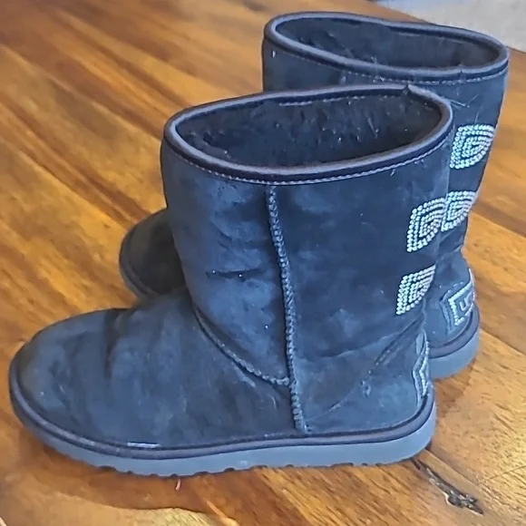 Ugg women's black boots size 6 - Picture 3 of 6